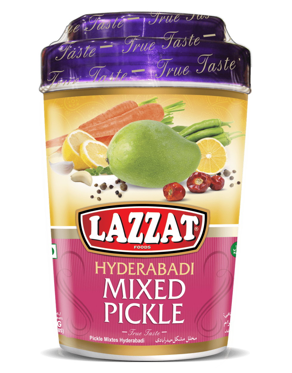 Mixed Pickle 1kg LAZZAT FOODS TRUE TASTE